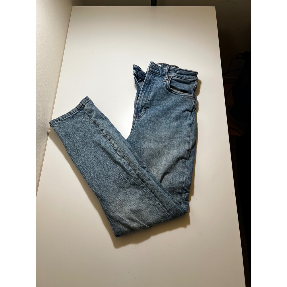 Reformation Women's Jeans 27 Medium Wash High Rise Straight Leg Denim Pants